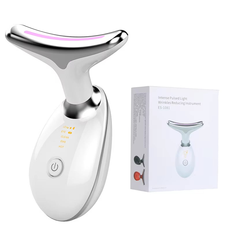 7 Colors LED Neck Face Massager Face Sculpting Tool Skin Rejuvenation Device Facial Lifting Beauty Machine Skin Care Instrument